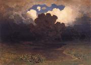 Arkhip Ivanovich Kuindzhi The Lake in the forest-Cloud painting